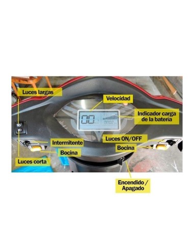 Scooter Eléctrico MOTO 800W cuatro ruedas