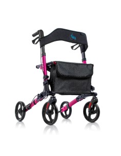 andador moderno color fucsia para personas con problemas de movilidad