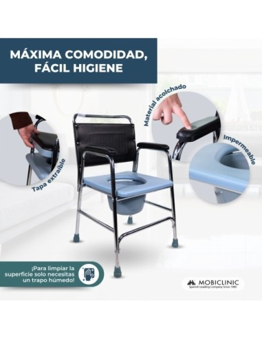 Silla Inodoro Velero Mobiclinic | Con tapa y reposabrazos