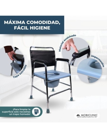 Silla Inodoro Velero Mobiclinic | Con tapa y reposabrazos