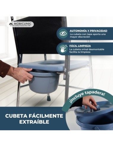 Silla Inodoro Velero Mobiclinic | Con tapa y reposabrazos