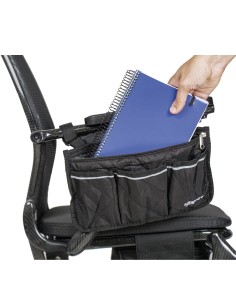 Bolsa lateral ajustable para sillas de ruedas manuales y eléctricas con velcro detalle bolsillo movil 2