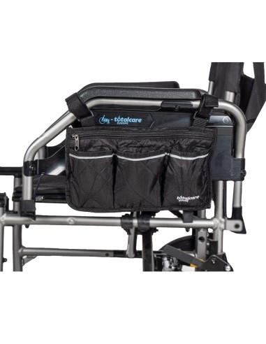 Accesorio de bolsa lateral para silla de ruedas con anclajes de velcro