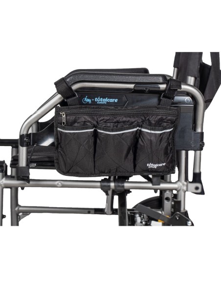 Accesorio de bolsa lateral para silla de ruedas con anclajes de velcro