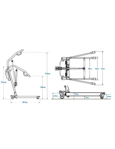 Comprar GRÚA VULCAN BIPEDESTACIÓN CON ARNÉS a precios de oferta
