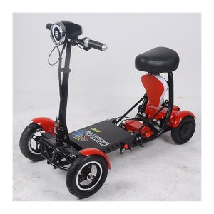 scooter eléctrico plegable roja